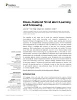 Cross-Dialectal Novel Word Learning and Borrowing