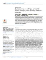 Computational modelling of cell motility modes emerging from cell-matrix adhesion dynamics