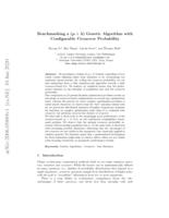 Benchmarking a (μ+λ) genetic algorithm with configurable crossover probability