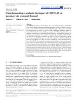 Using forecasting to evaluate the impact of COVID‐19 on passenger air transport demand