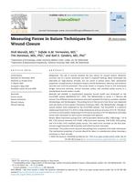 Measuring forces in suture techniques for wound closure