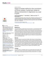 Impact of review method on the conclusions of clinical reviews: a systematic review on dietary interventions in depression as a case in point