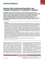 Genetic risk underlying psychiatric and cognitive symptoms in Huntington's disease
