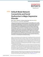 Default mode network connectivity and social dysfunction in major depressive disorder