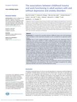 The associations between childhood trauma and work functioning in adult workers with and without depressive and anxiety disorders