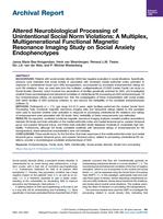 Altered neurobiological processing of unintentional social norm violations