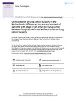 Centralization of lung cancer surgery in the Netherlands