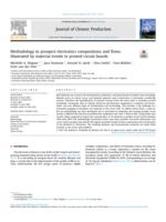 Methodology to prospect electronics compositions and flows, illustrated by material trends in printed circuit boards