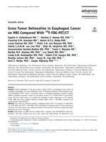 Gross tumor delineation in esophageal cancer on MRI compared with F-18-FDG-PET/CT