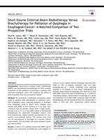 Short-course external beam radiotherapy versus brachytherapy for palliation of dysphagia in esophageal cancer