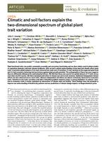 Climatic and soil factors explain the two-dimensional spectrum of global plant trait variation
