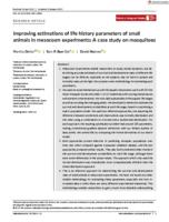 Improving estimations of life history parameters of small animals in mesocosm experiments