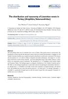 The distribution and taxonomy of Lissotriton newts in Turkey (Amphibia, Salamandridae)