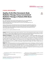 Quality of life after stereotactic body radiation therapy versus conventional radiation therapy in patients with bone metastases