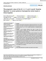 The prognostic value of the 12-, 6-, 3-and 1-month 'Surprise Question' in cancer patients