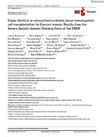 Haplo-identical or mismatched unrelated donor hematopoietic cell transplantation for Fanconi anemia