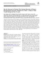 Has the outcome for patients who undergo resection of primary retroperitoneal sarcoma changed over time? A study of time trends during the past 15 years