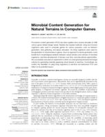 Microbial content generation for natural terrains in computer games