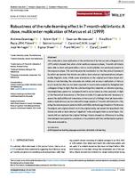 Robustness of the rule‐learning effect in 7‐month‐old infants