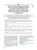 Topical anti-microbial peptide omiganan recovers cutaneous dysbiosis but does not improve clinical symptoms in patients with mild-to-moderate atopic dermatitis in a phase 2 randomized controlled trial