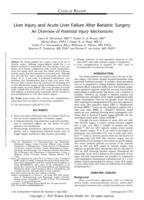 Liver injury and acute liver failure after bariatric surgery an overview of potential injury mechanisms