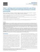 Short- and long-term outcomes of selective use of Frey or extended lateral pancreaticojejunostomy in chronic pancreatitis