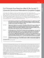 Full-thickness scar resection after R1/Rx excised T1 colorectal cancers as an alternative to completion surgery