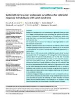 Systematic review: non-endoscopic surveillance for colorectal neoplasia in individuals with Lynch syndrome