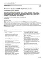 Management of post-acute COVID-19 patients in geriatric rehabilitation