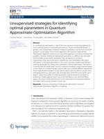 Unsupervised strategies for identifying optimal parameters in Quantum Approximate Optimization Algorithm