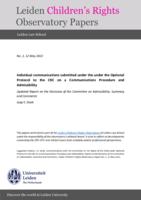 Individual communications submitted under the under the Optional Protocol to the CRC on a Communications Procedure and Admissibility