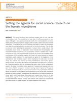 Setting the agenda for social science research on the human microbiome