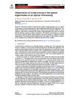 Observation of mode-mixing in the spatial eigenmodes of an optical microcavity