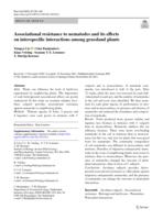 Associational resistance to nematodes and its effects on interspecific interactions among grassland plants