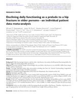 Declining daily functioning as a prelude to a hip fracture in older persons-an individual patient data meta-analysis