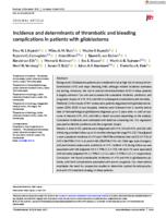 Incidence and determinants of thrombotic and bleeding complications in patients with glioblastoma