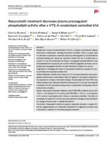 Rosuvastatin treatment decreases plasma procoagulant phospholipid activity after a VTE