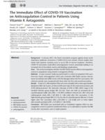The immediate effect of COVID-19 vaccination on anticoagulation control in patients using vitamin K antagonists