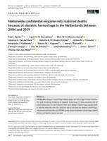 Nationwide confidential enquiries into maternal deaths because of obstetric hemorrhage in the Netherlands between 2006 and 2019