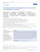 Platelet degranulation and bleeding phenotype in a large cohort of Von Willebrand disease patients