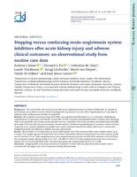 Stopping versus continuing renin-angiotensin-system inhibitors after acute kidney injury and adverse clinical outcomes