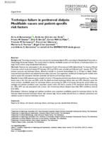 Technique failure in peritoneal dialysis