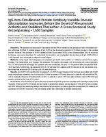 IgG anti-citrullinated protein antibody variable domain glycosylation increases before the onset of rheumatoid arthritis and stabilizes thereafter