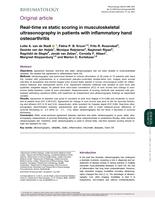 Real-time vs static scoring in musculoskeletal ultrasonography in patients with inflammatory hand osteoarthritis