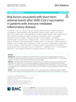 Risk factors associated with short-term adverse events after SARS-CoV-2 vaccination in patients with immune-mediated inflammatory diseases
