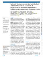 Systematic literature review of observational cohorts and clinical trials into the success rate of glucocorticoid discontinuation after their use as bridging therapy in patients with rheumatoid arthritis