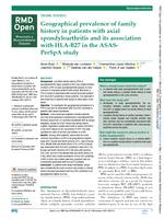 Geographical prevalence of family history in patients with axial spondyloarthritis and its association with HLA-B27 in the ASAS-PerSpA study