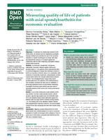 Measuring quality of life of patients with axial spondyloarthritis for economic evaluation