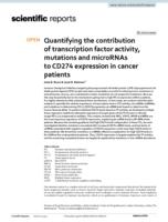 Quantifying the contribution of transcription factor activity, mutations and microRNAs to CD274 expression in cancer patients