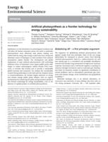 Artificial photosynthesis as a frontier technology for energy sustainability